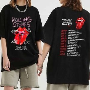 R.Stones 2024 Hackney Diamonds Tour Shirt, 2 Sided Band Fan Shirt